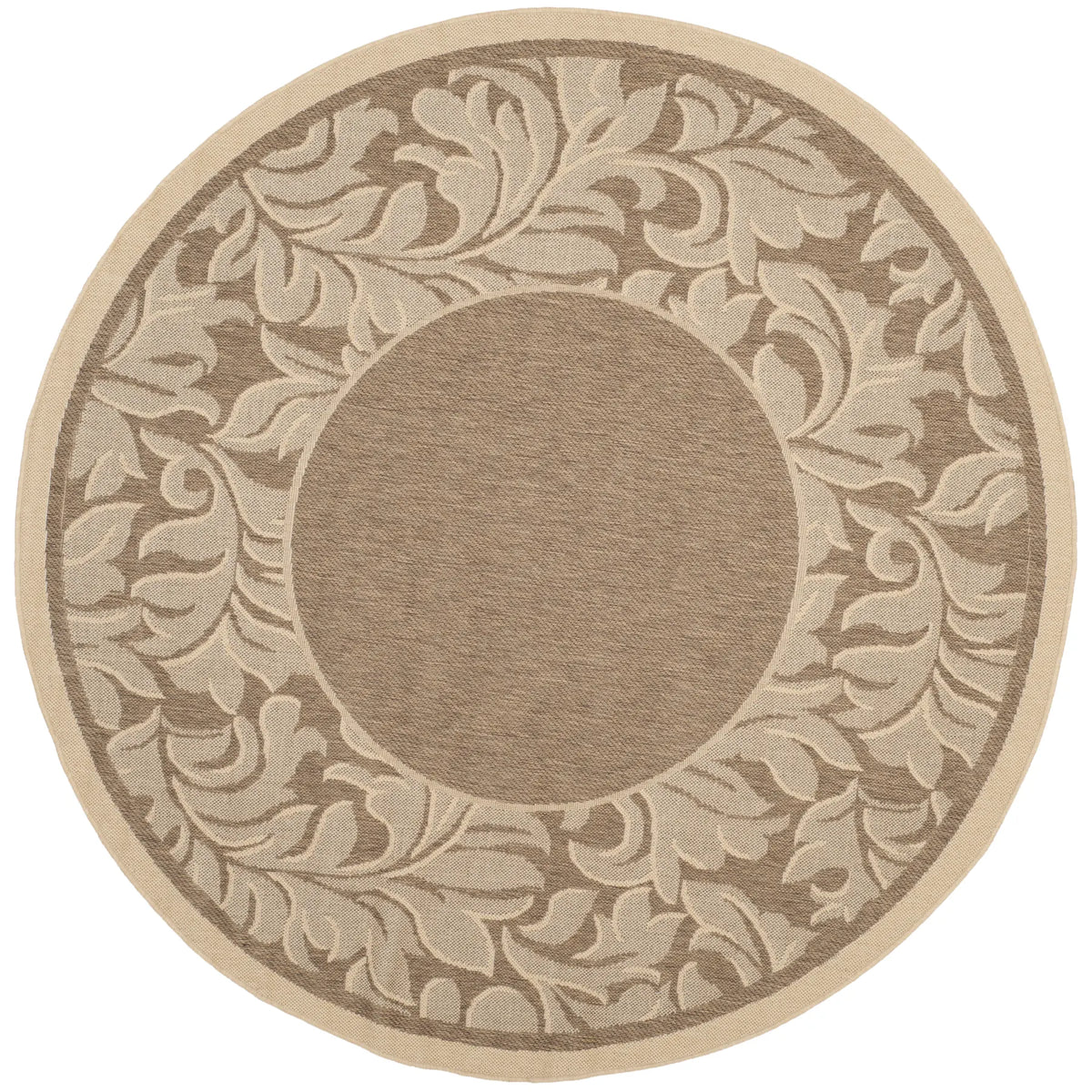 Safavieh Courtyard 6'-7" x 6'-7" Rug in Brown / Natural