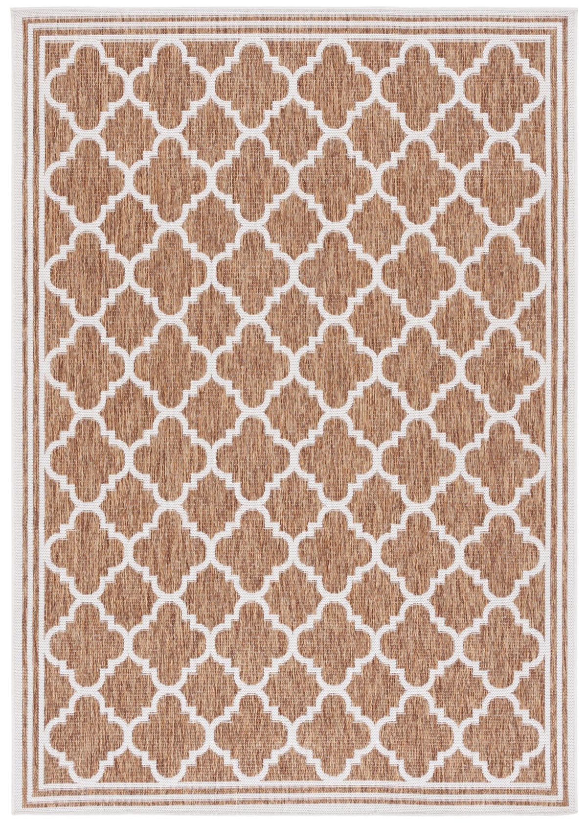 Safavieh Beach House 4'-0" x 6'-0" Rug in Brown / Ivory