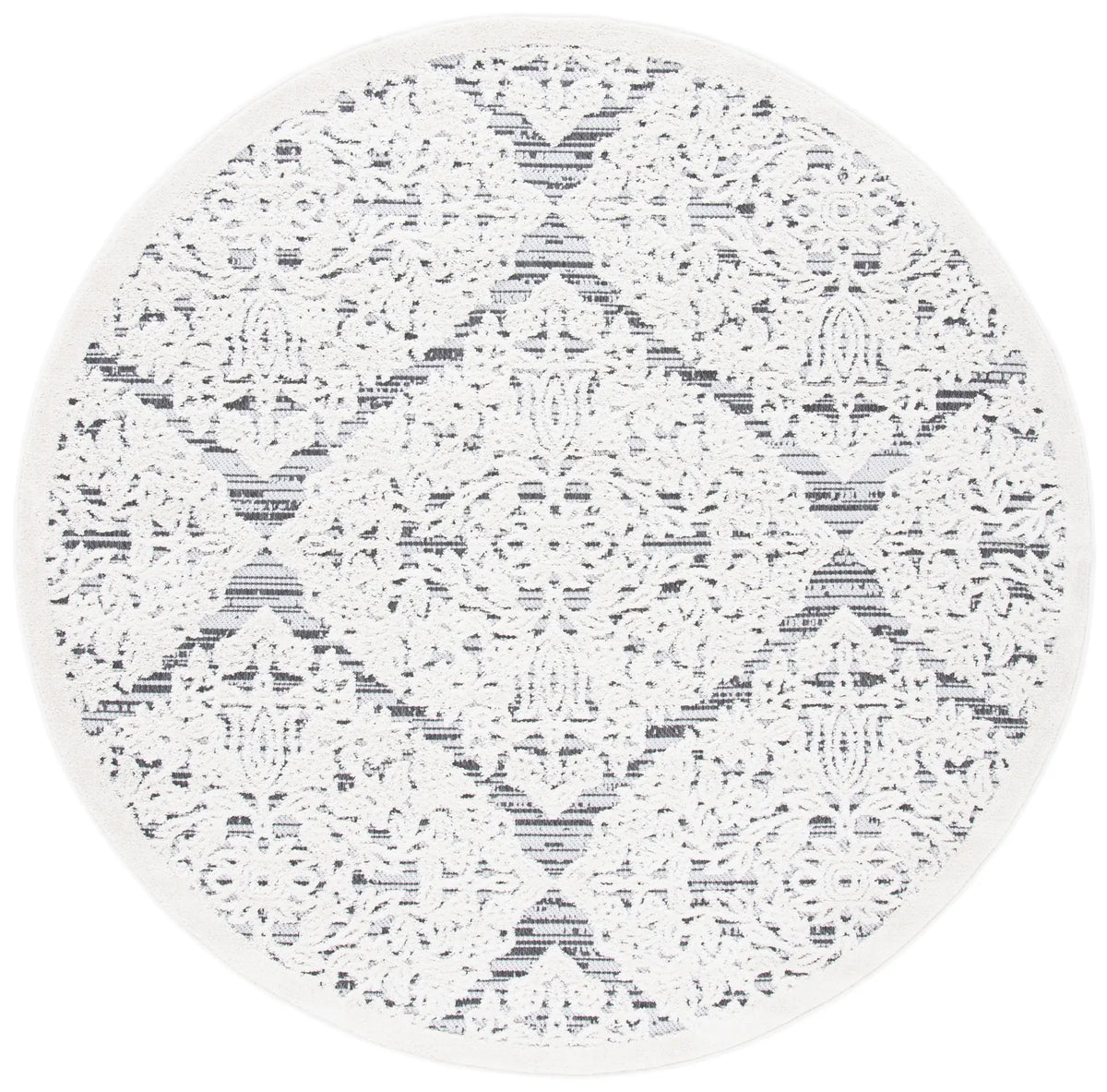 Safavieh Cabana 6'-7" x 6'-7" Rug in Ivory / Grey