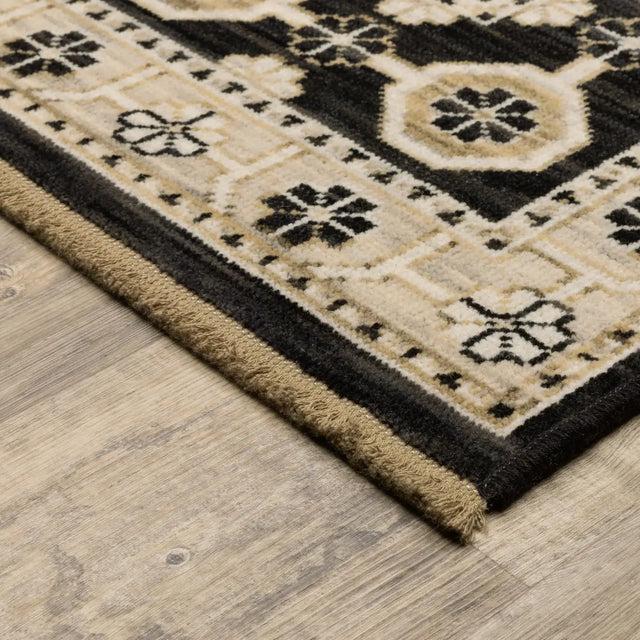 Oriental Weavers Sphinx Acacia ACA09 Black Rugs - corner detail