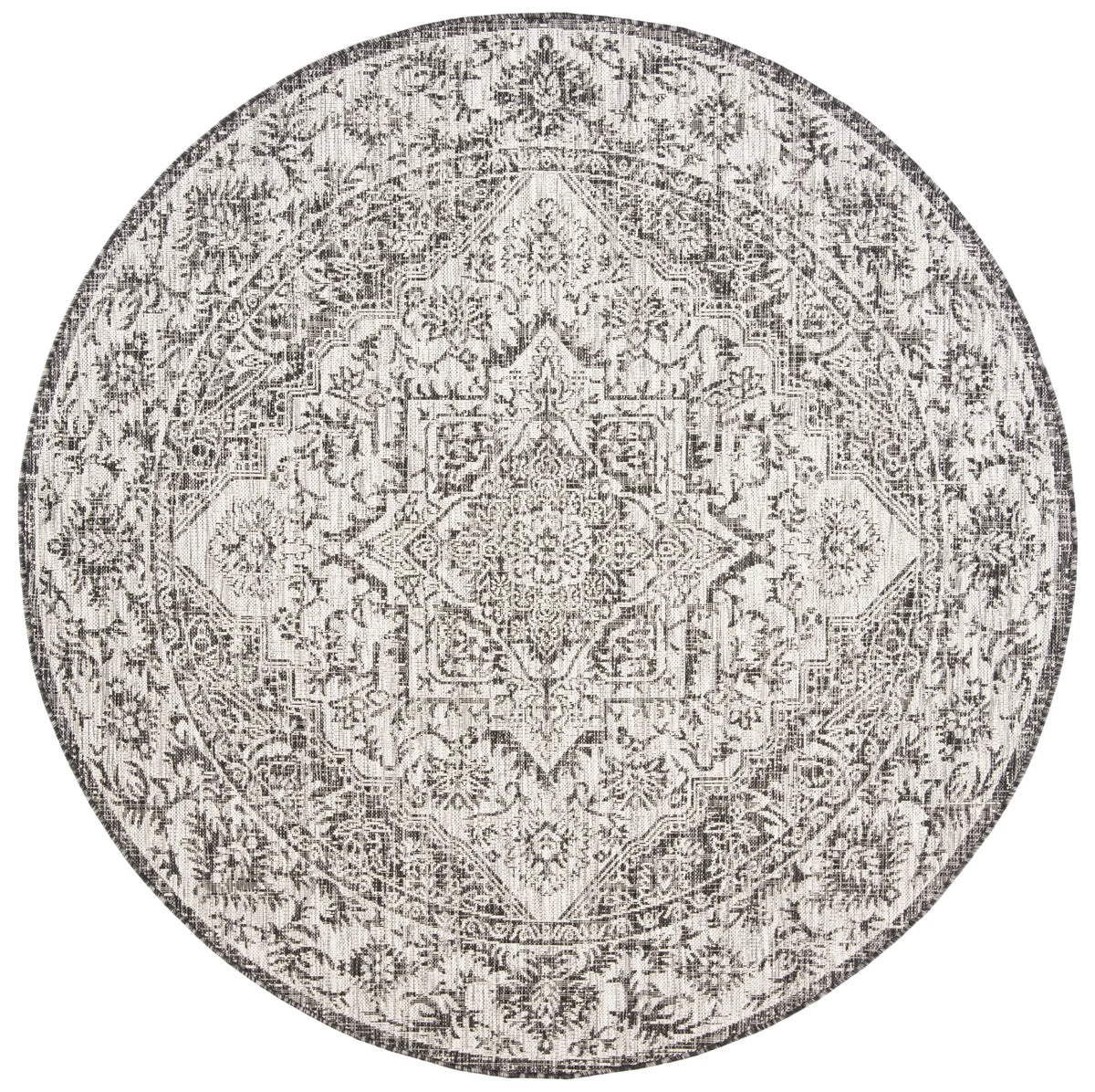 Safavieh Courtyard 6'-7" x 6'-7" Rug in Slate / Grey