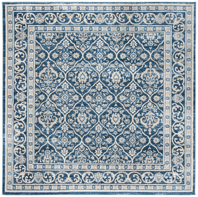 Safavieh Brentwood 6'-7" x 6'-7" Rug in Navy / Light Grey
