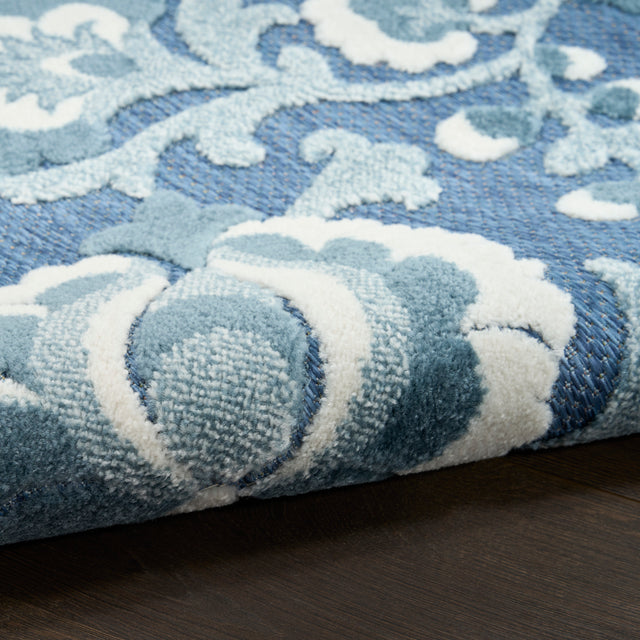 Nourison Aloha ALH17 Machine Made Blue Rug