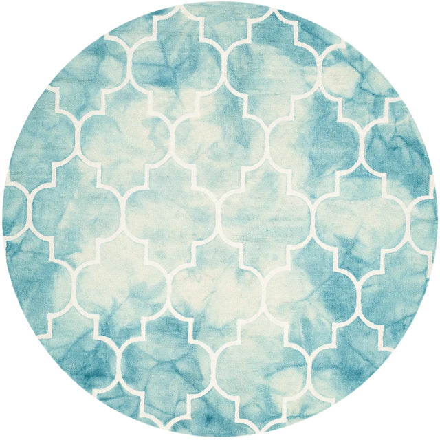 Safavieh Dip Dye 7'-0" x 7'-0" Rug in Turquoise / Ivory