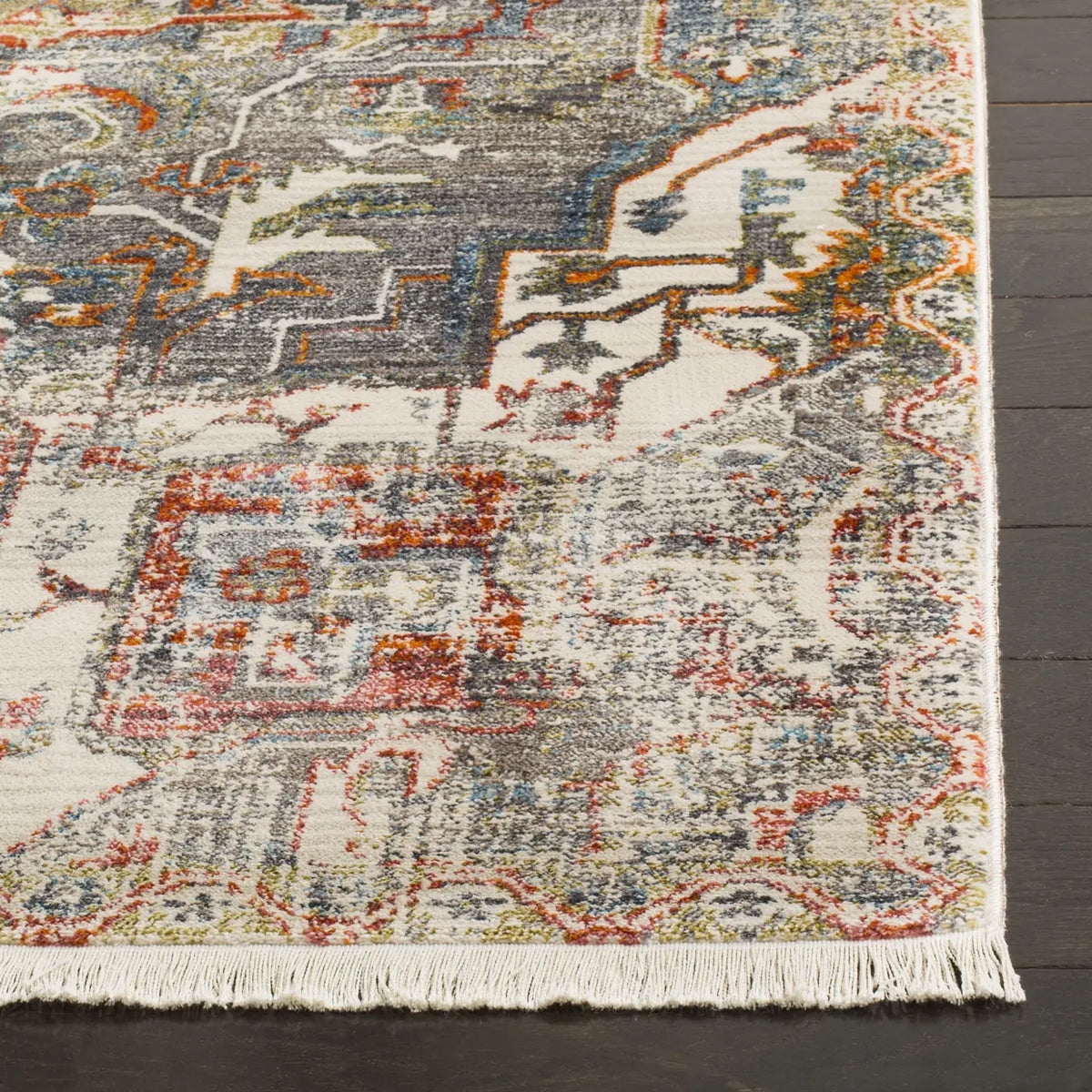 Safavieh Vintage Persian 4'-0" x 6'-0" Rug in Charcoal / Olive