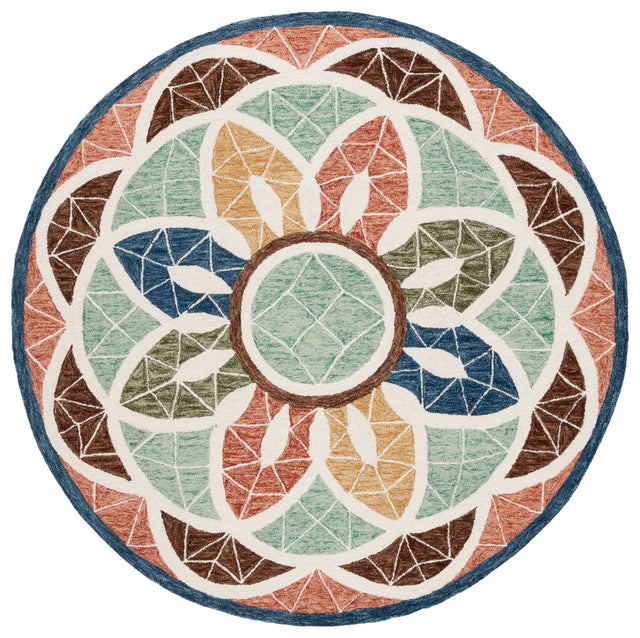 Safavieh Novelty 6'-0" x 6'-0" Rug in Blue / Orange