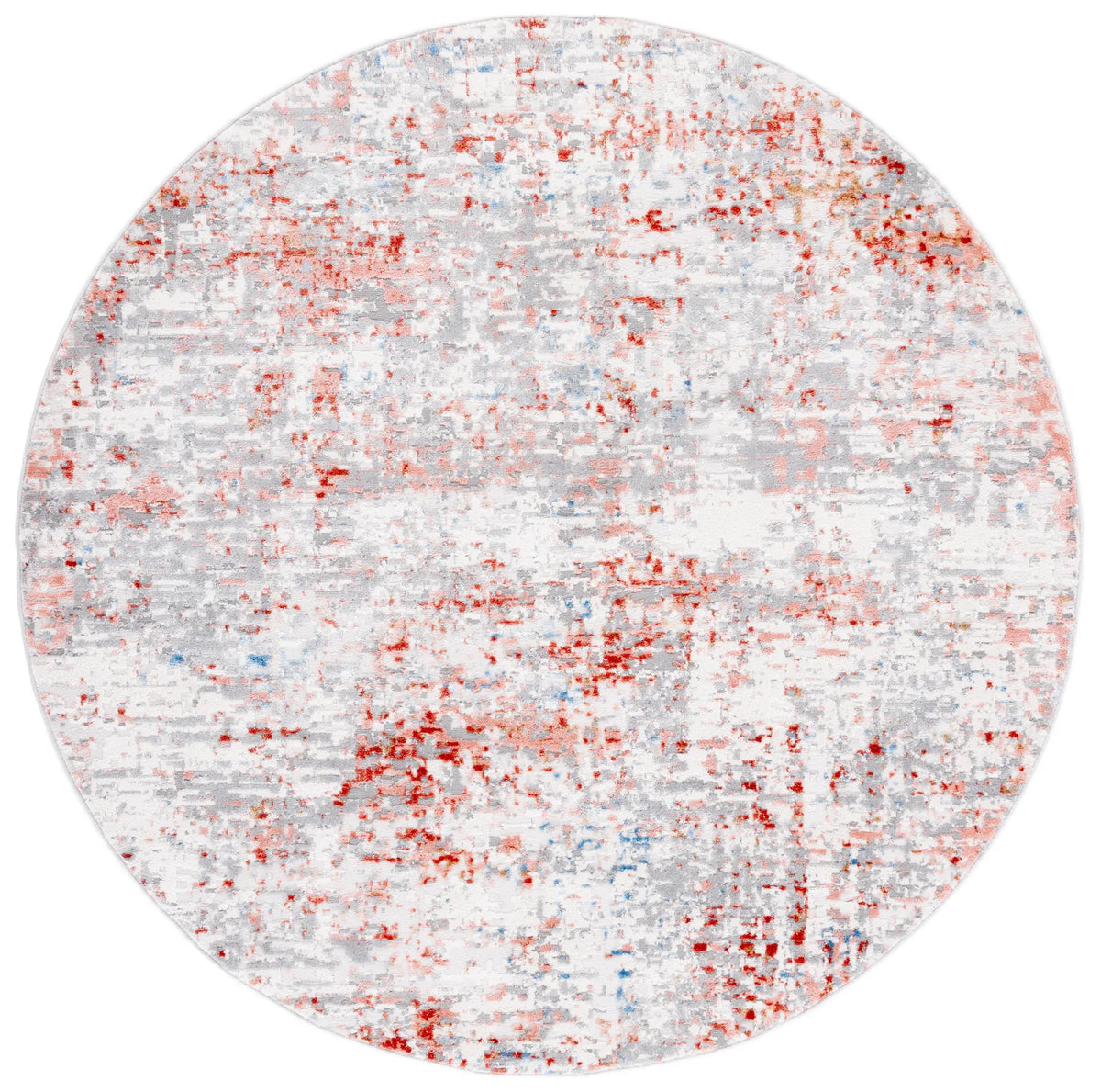 Safavieh Shivan 100 6'-7" x 6'-7" Rug in Ivory / Rust