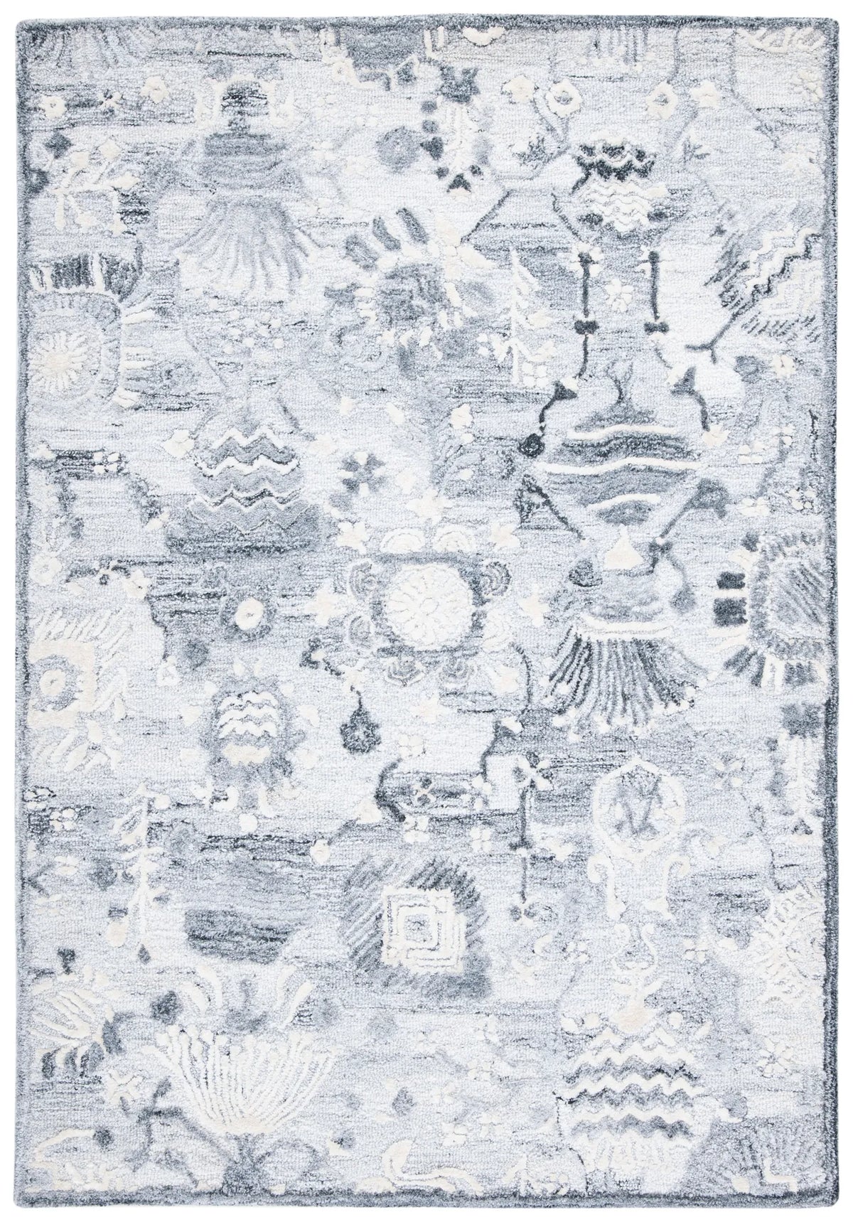 Safavieh Glamour 4'-0" x 6'-0" Rug in Ivory / Grey