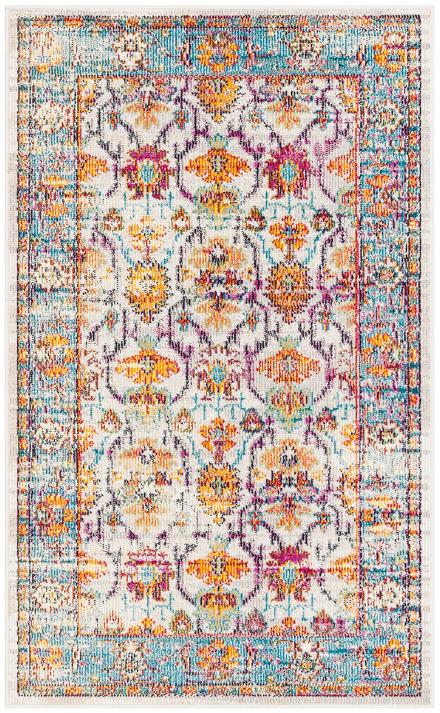 Safavieh Crystal 3'-0" x 5'-0" Rug in Cream / Teal