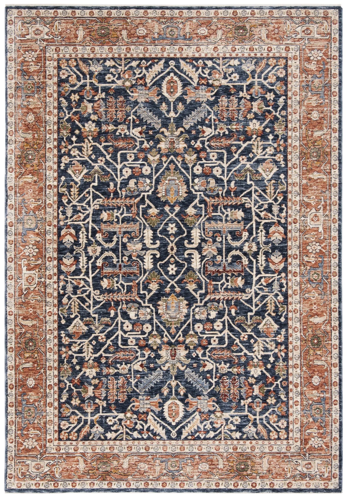 Safavieh Heirloom 700 4'-0" x 6'-0" Rug in Navy / Beige