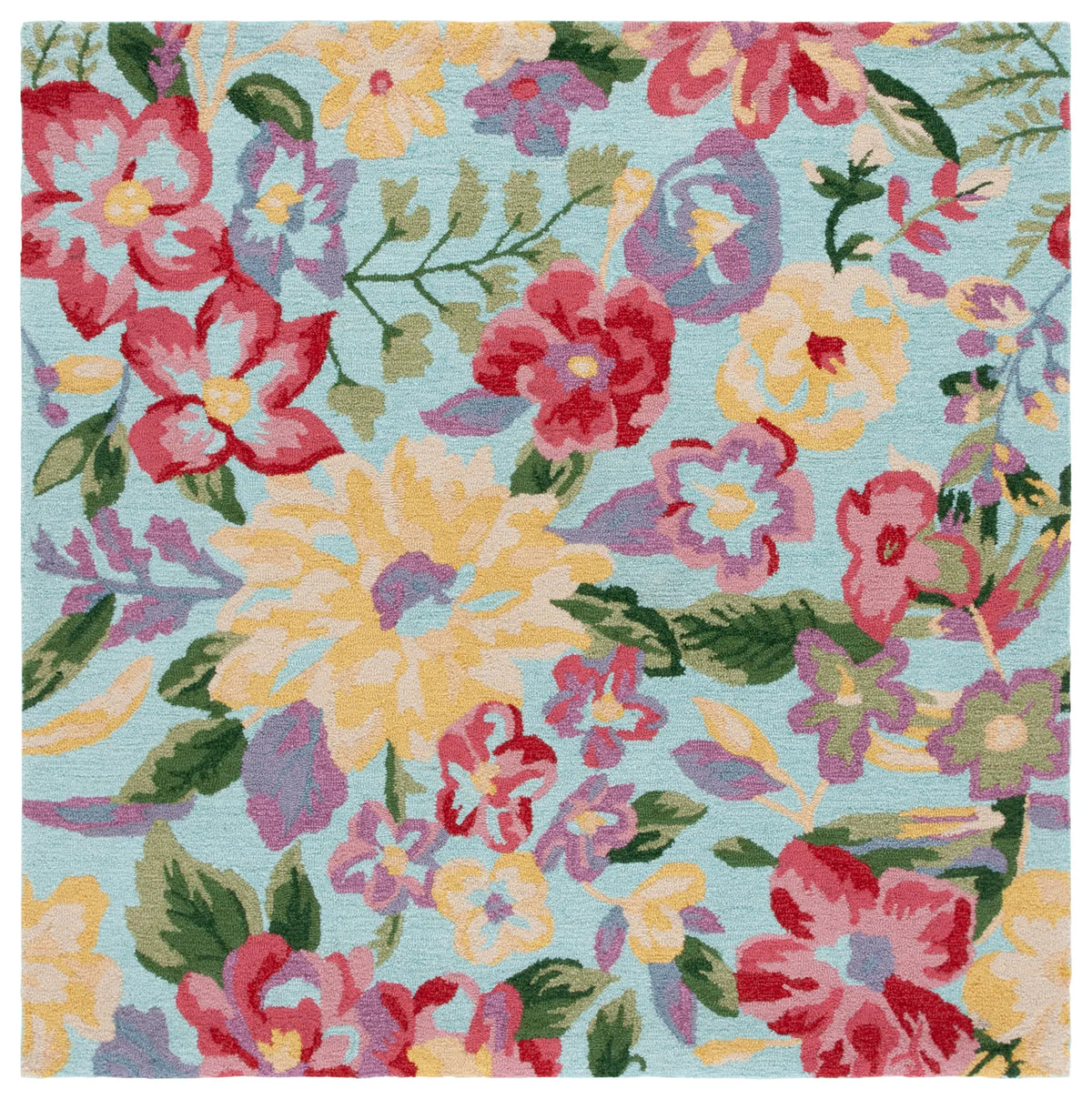 Safavieh Easy Care 6'-0" x 6'-0" Rug in Blue / Pink