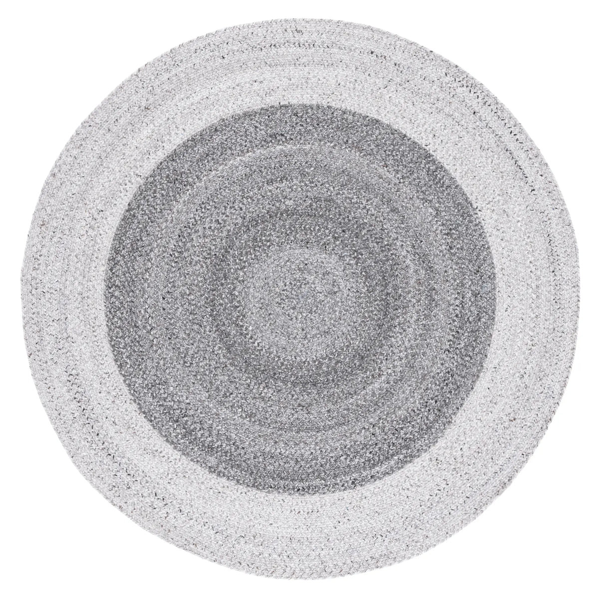 Safavieh Braided 5'-0" x 5'-0" Rug in Dark Grey / Light Grey