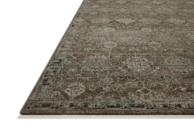 Loloi Briar BRR-06 Bark / Lagoon Rug - rug corner