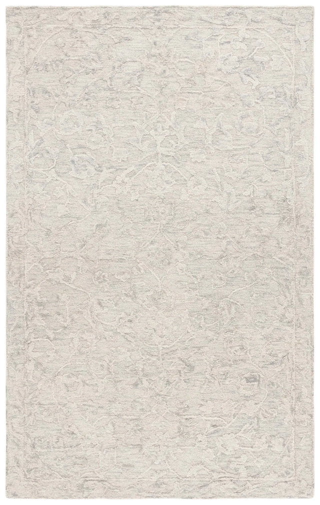 Safavieh Abstract 4'-0" x 6'-0" Rug in Light Grey / Ivory