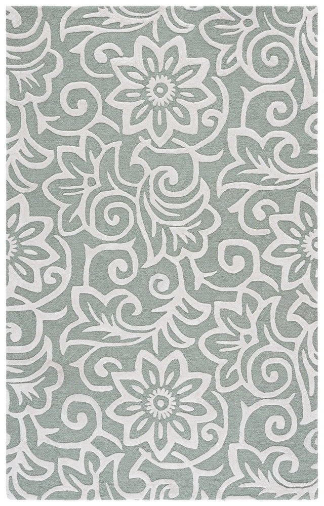 Safavieh Glamour 4'-0" x 6'-0" Rug in Sage Green / Ivory