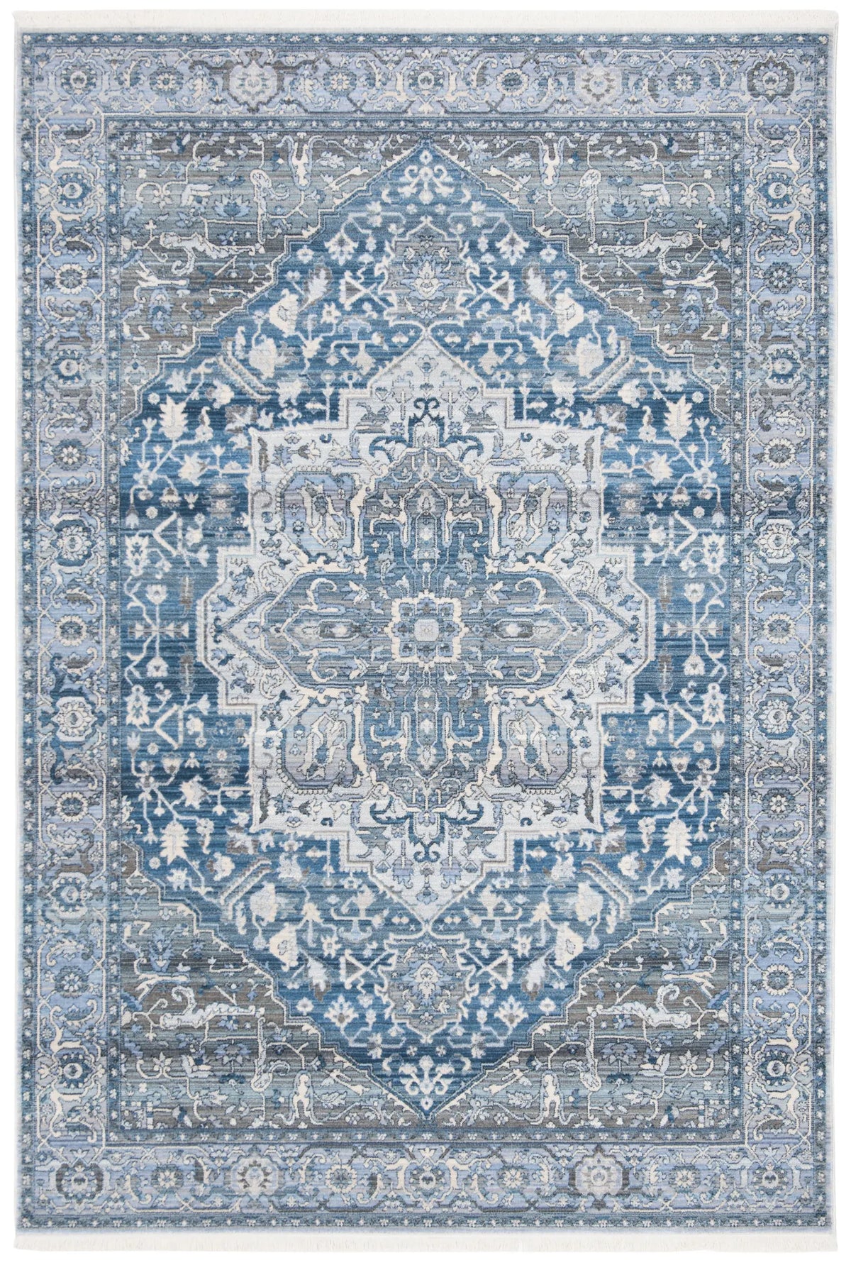 Safavieh Vintage Persian 4'-0" x 6'-0" Rug in Charcoal / Blue