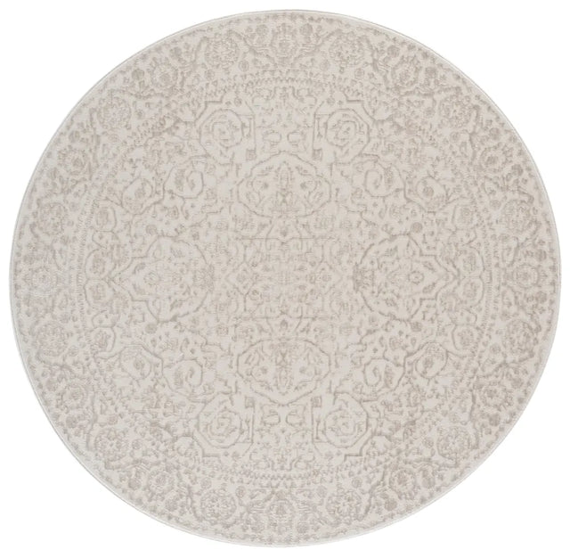 Safavieh Reflection 6'-7" x 6'-7" Rug in Ivory / White