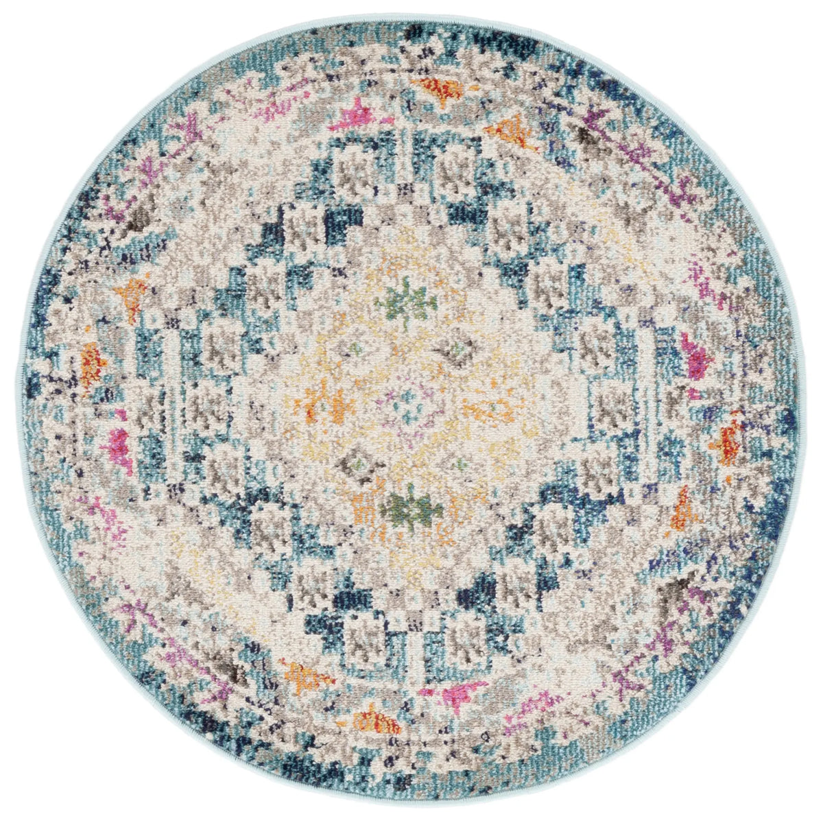 Safavieh Madison 3'-0" x 3'-0" Rug in Dark Blue / Yellow