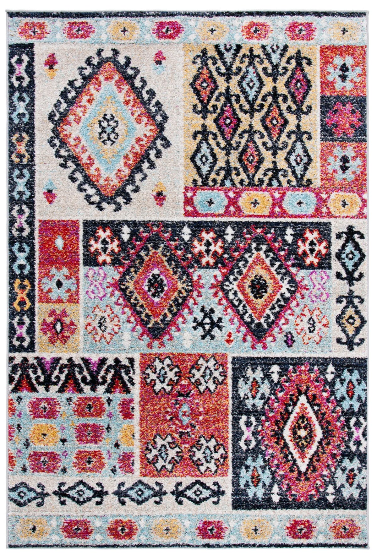 Safavieh Adirondack 4'-0" x 6'-0" Rug in Aqua / Fuchsia