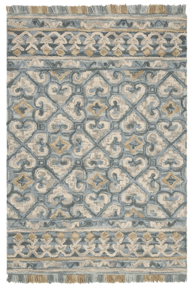 Safavieh Blossom 4'-0" x 6'-0" Rug in Light Beige / Blue