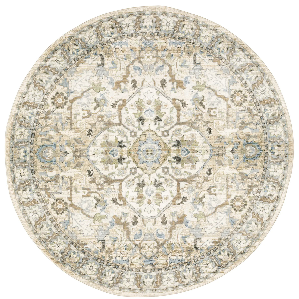 Oriental Weavers Sphinx Andorra 9818G Beige/Ivory Rugs - round