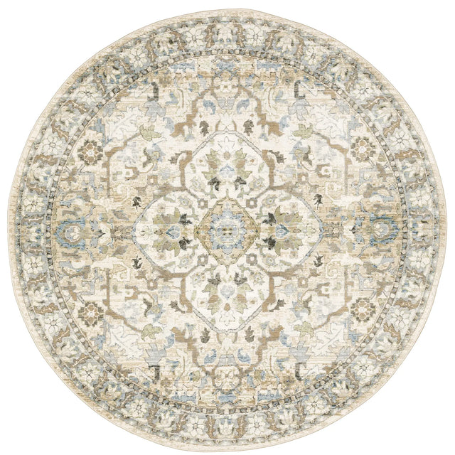Oriental Weavers Sphinx Andorra 9818G Beige/Ivory Rugs - round