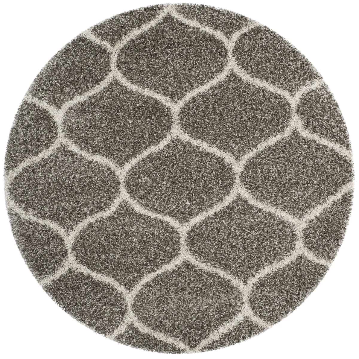 Safavieh Hudson Shag 5'-3" x 5'-3" Rug in Grey / Ivory