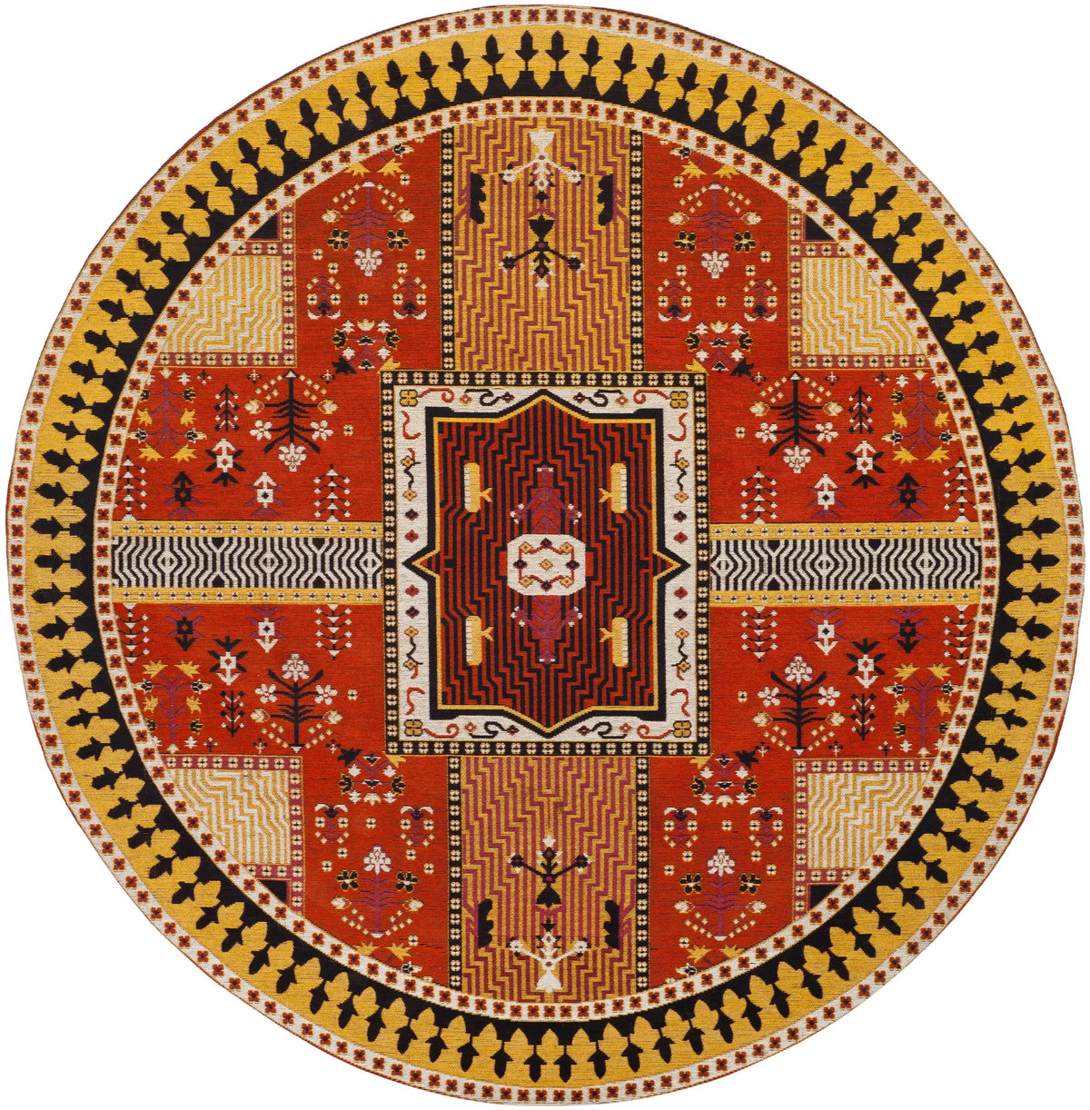 Safavieh Classic Vintage 6'-0" x 6'-0" Rug in Orange / Gold