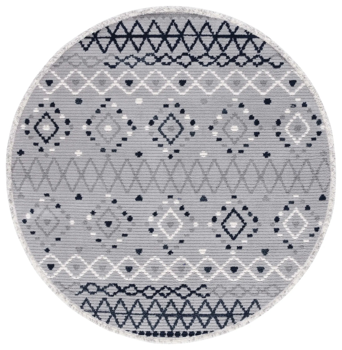 Safavieh Marrakesh 6'-7" x 6'-7" Rug in Grey / Navy
