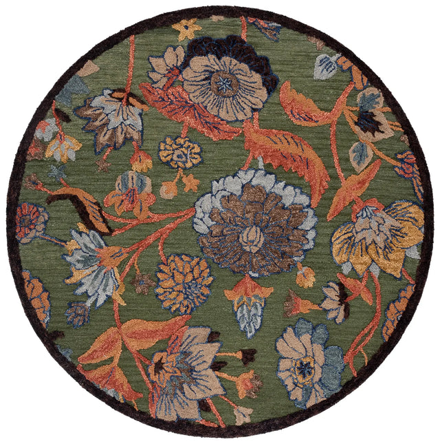 Safavieh Jardin 6'-0" x 6'-0" Rug in Green / Blue