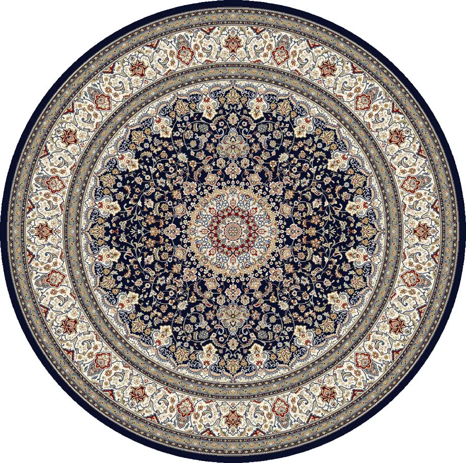 Dynamic Rugs Ancient Garden 57119 Blue / Ivory Rugs - Round