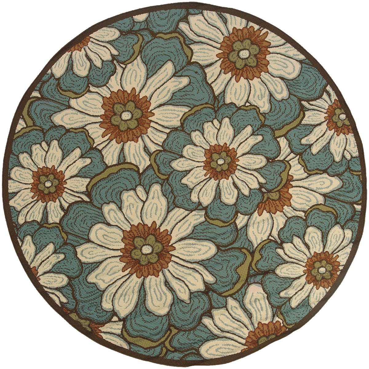 Oriental Weavers Sphinx Montego 3444m Blue / Brown Rugs - main flat