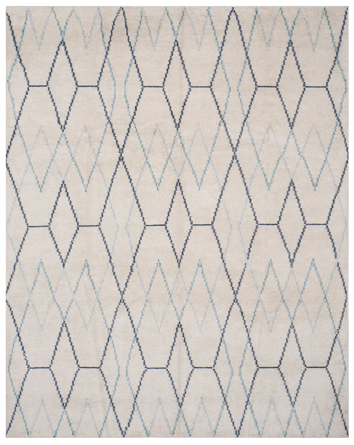Safavieh Stone Wash 8'-0" x 10'-0" Rug in Ivory / Blue