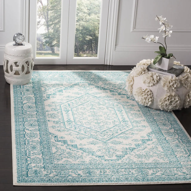 Safavieh Adirondack 4'-0" x 6'-0" Rug in Ivory / Teal