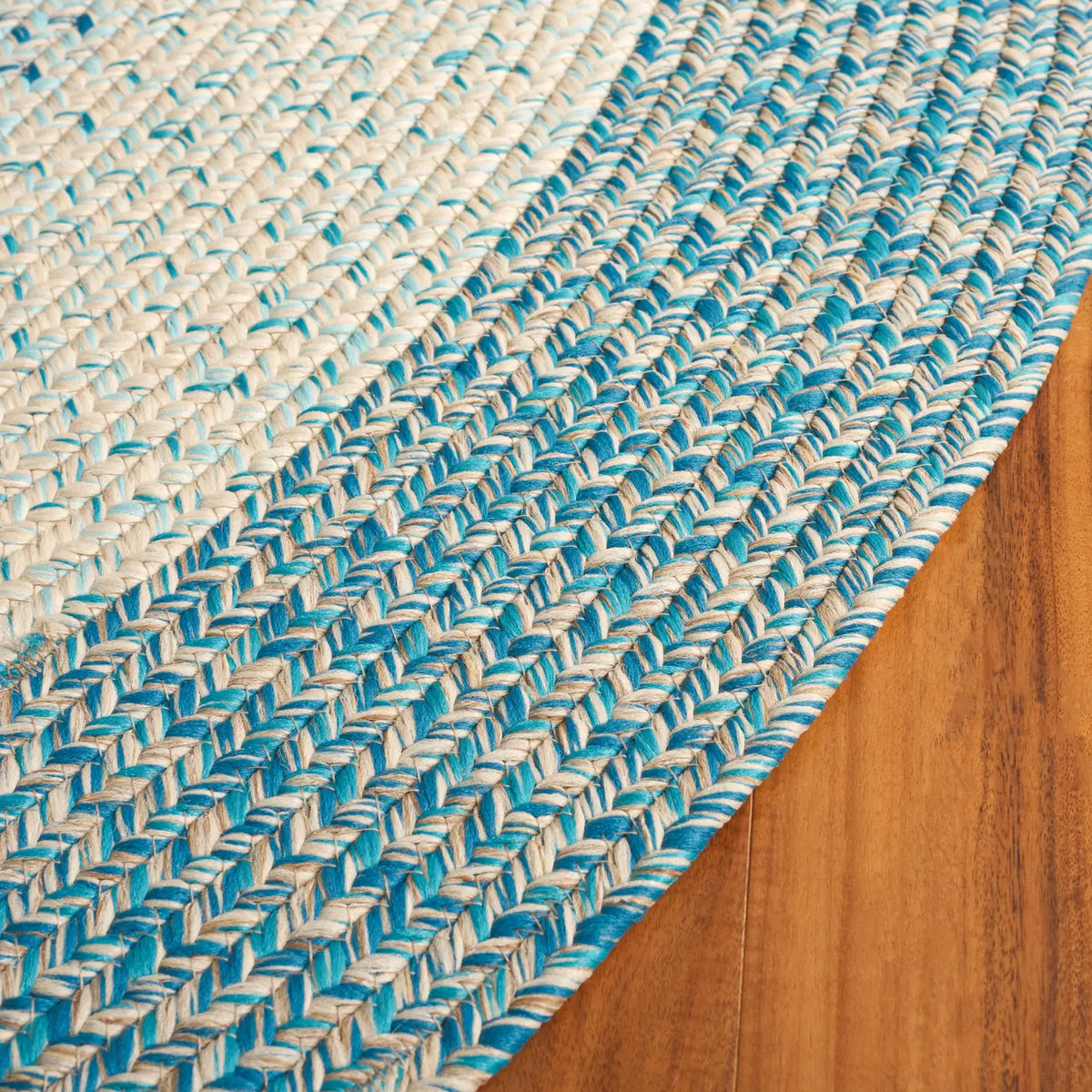 Safavieh Braided 5'-0" x 8'-0" Rug in Blue / Aqua