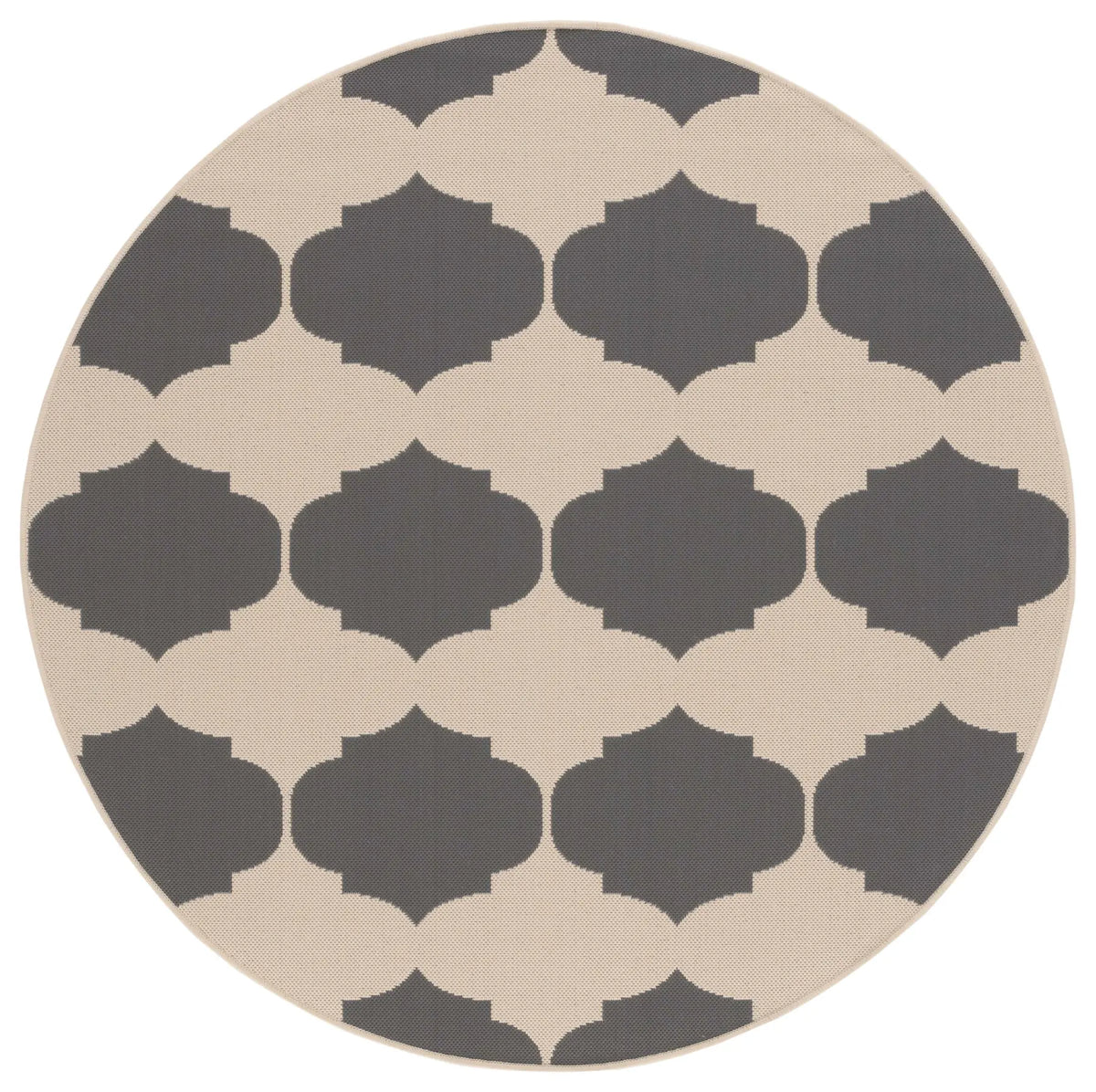 Safavieh Courtyard 5'-3" x 5'-3" Rug in Beige / Anthracite