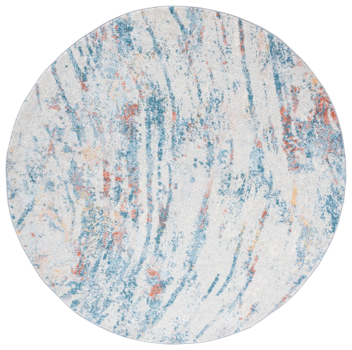 Safavieh Tulum 6'-7" x 6'-7" Rug in Ivory / Dark Blue