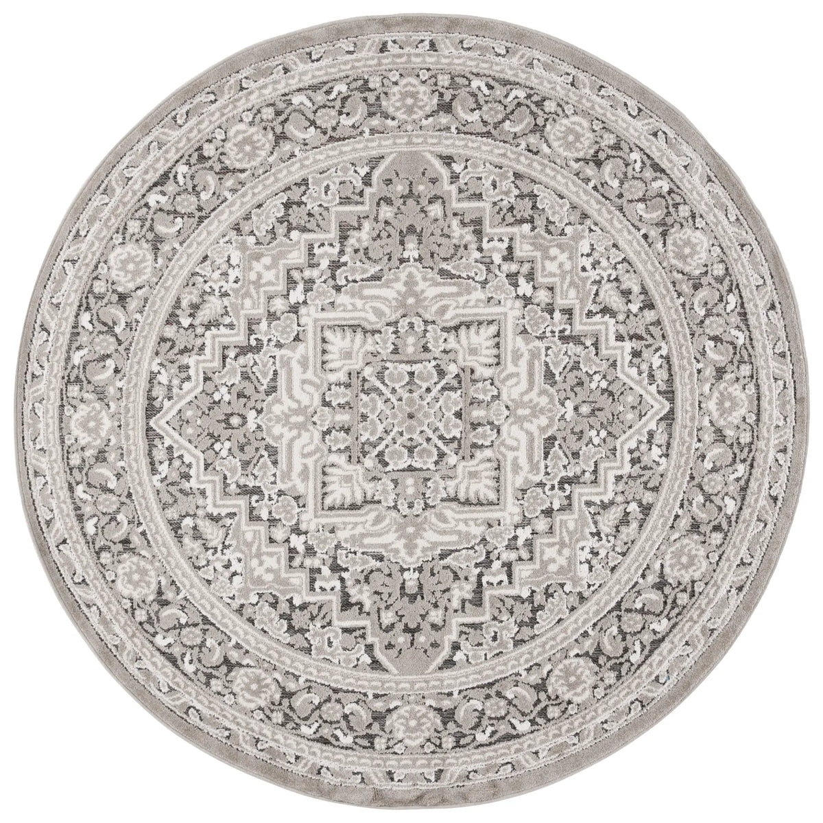Safavieh Cabana 6'-7" x 6'-7" Rug in Grey / Ivory