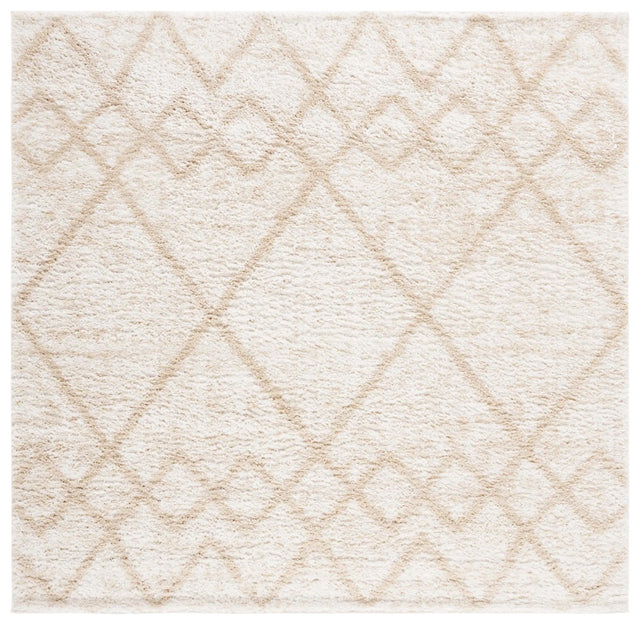 Safavieh Berber Shag 7'-0" x 7'-0" Rug in Ivory / Beige