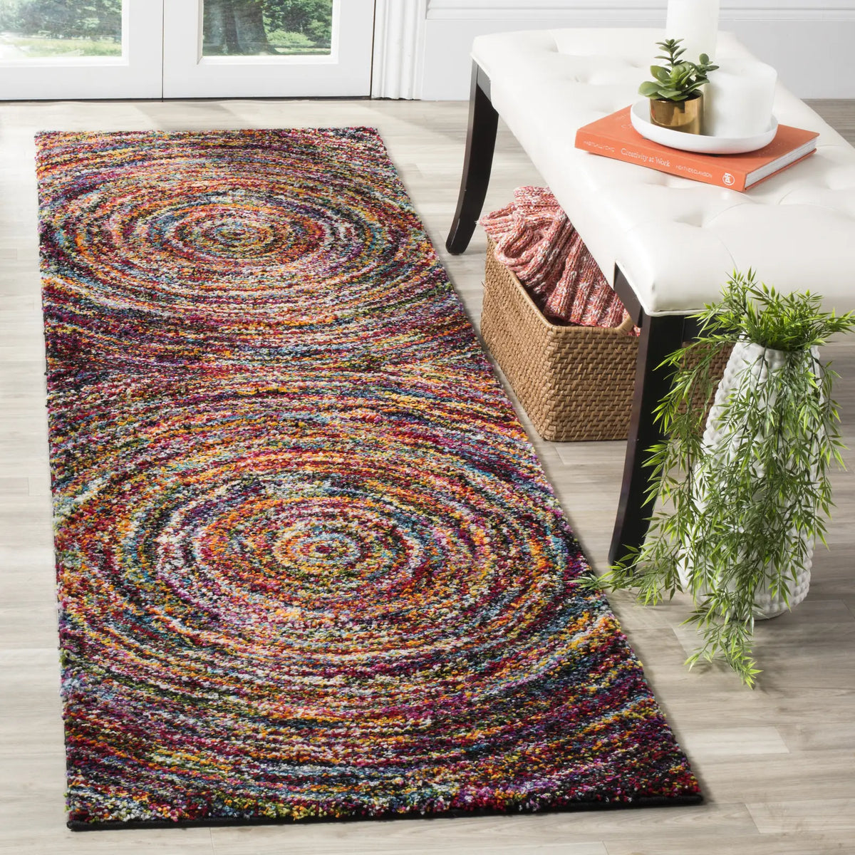 Safavieh Fiesta Shag 2'-3" x 10'-0" Rug in Multi