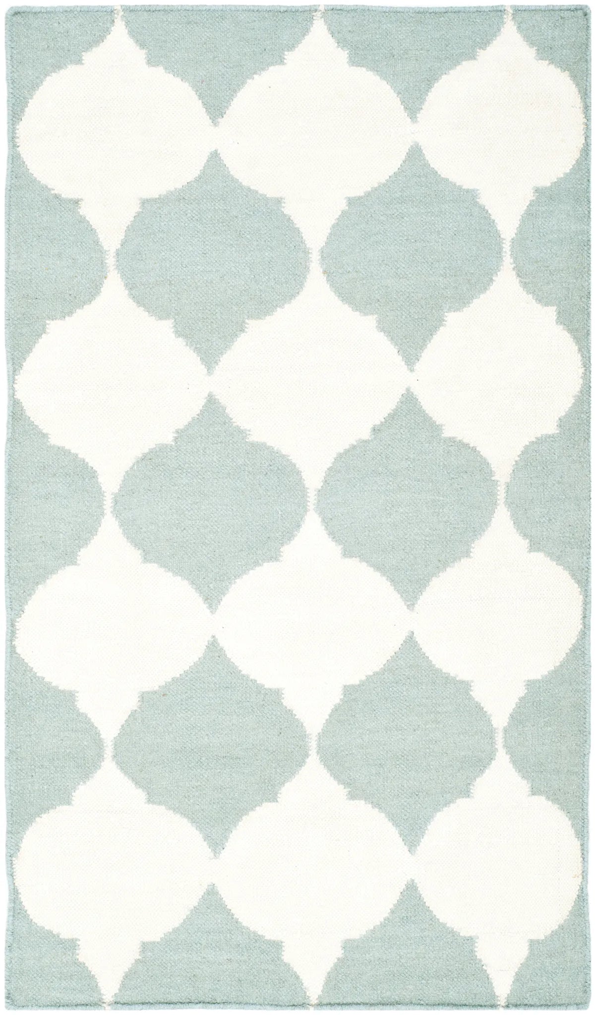 Safavieh Dhurries 2'-6" x 4'-0" Rug in Blue / Ivory