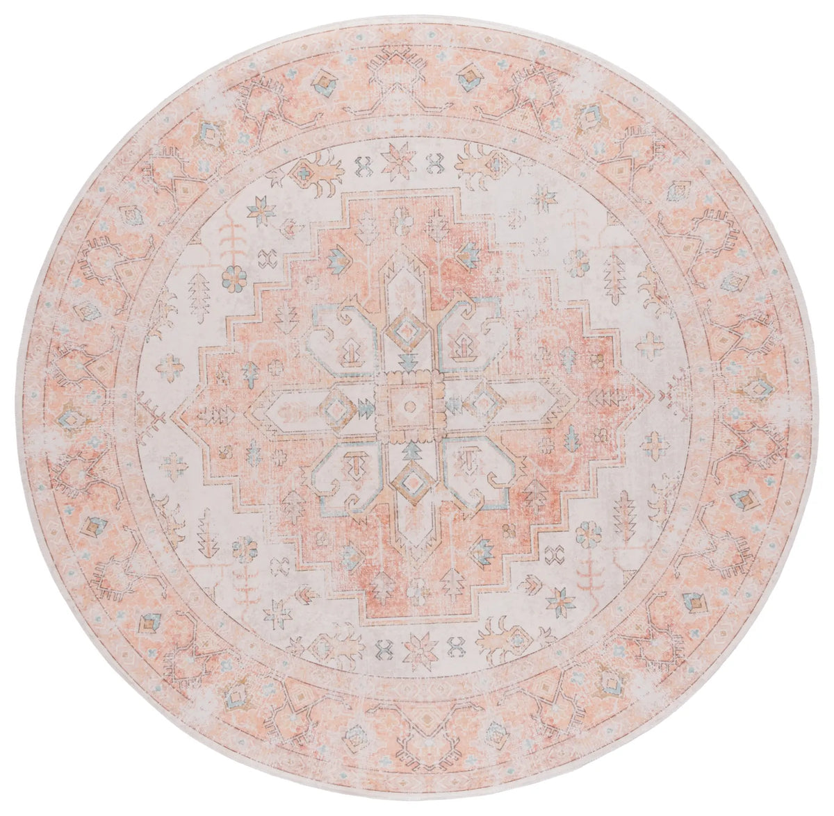 Safavieh Arizona 6'-0" x 6'-0" Rug in Rust / Beige