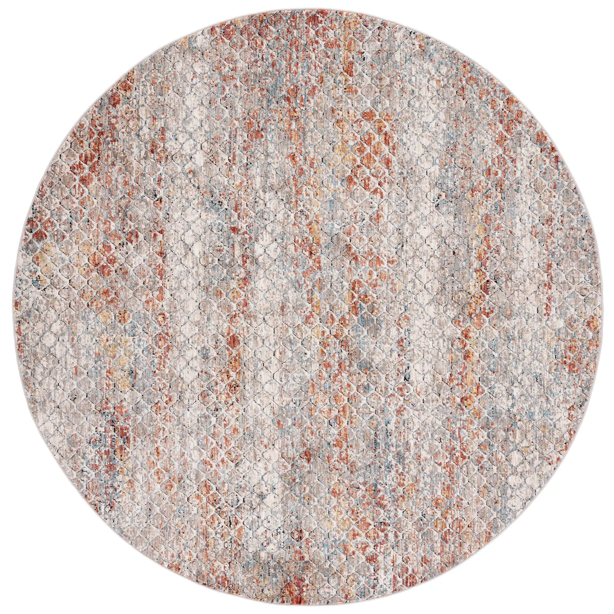 Safavieh Valencia 6'-4" x 6'-4" Rug in Beige / Rust