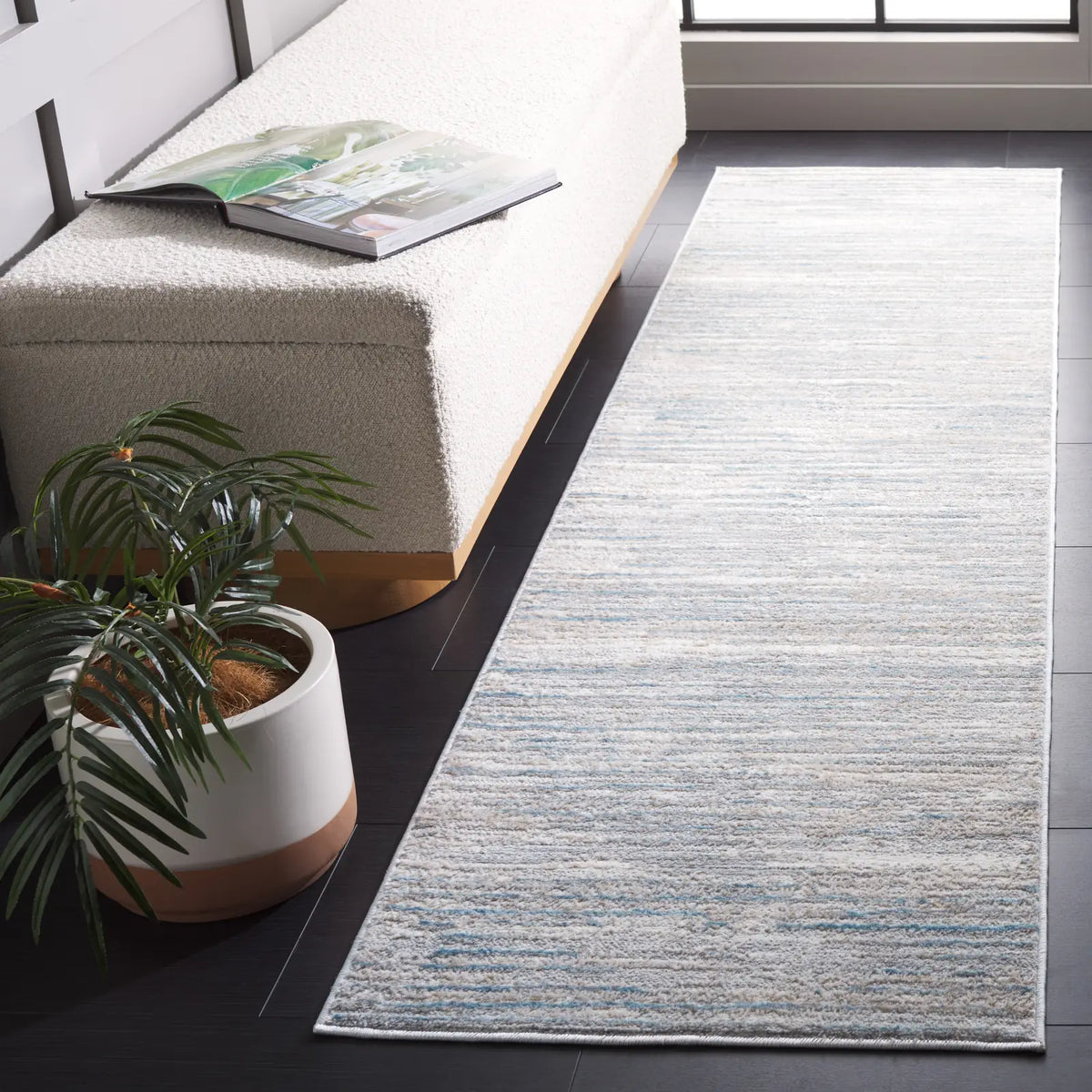 Safavieh Lagoon 2'-2" x 8'-0" Rug in Grey / Blue