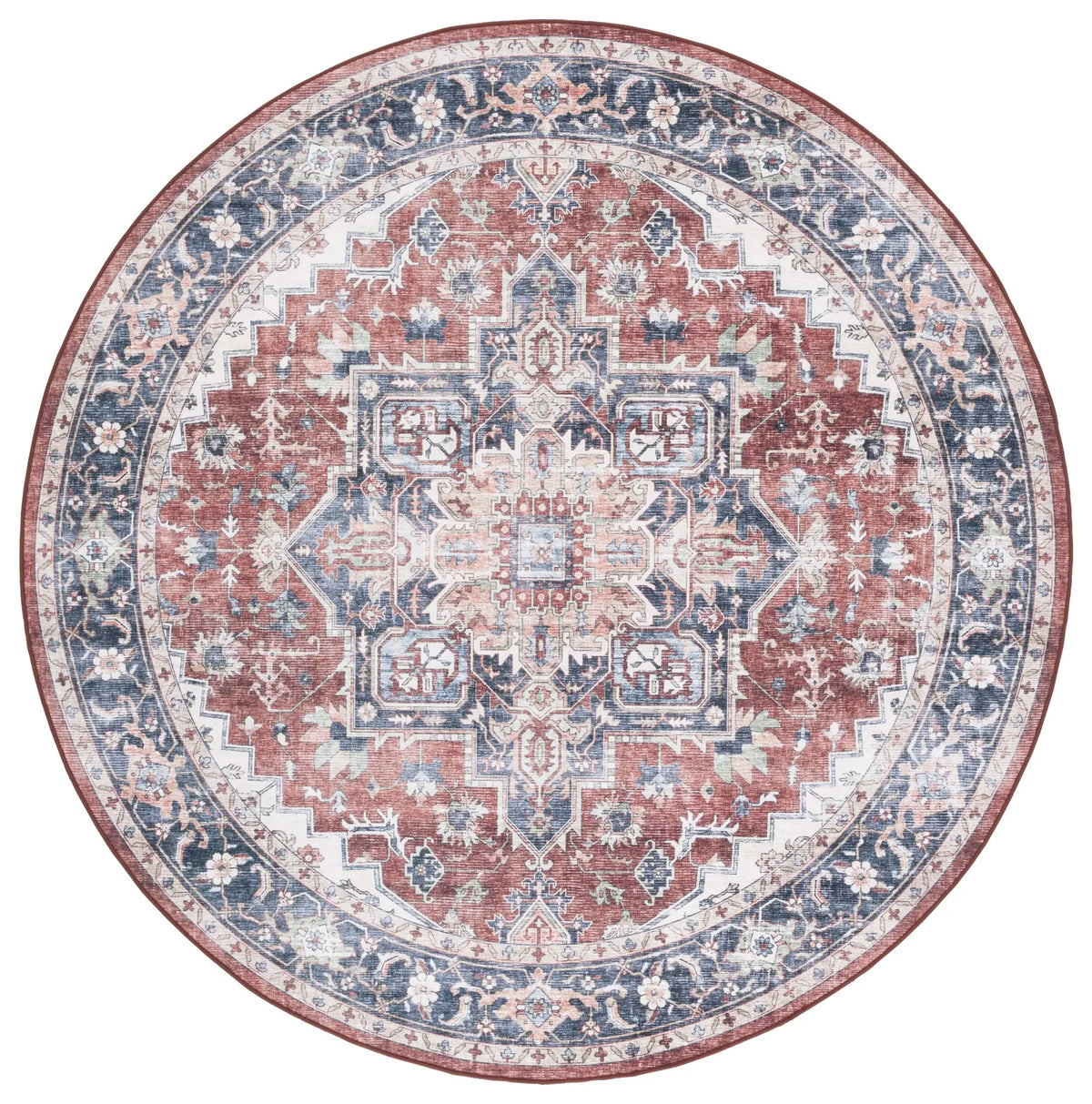 Safavieh Arizona 6'-0" x 6'-0" Rug in Brown / Blue