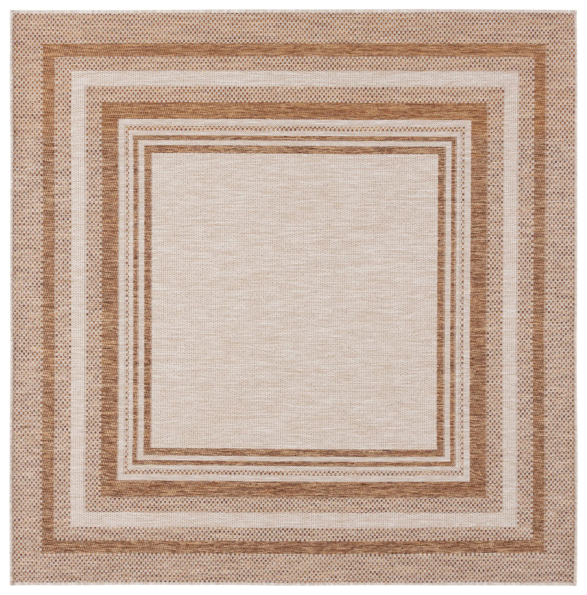 Safavieh Beach House 6'-7" x 6'-7" Rug in Beige / Brown
