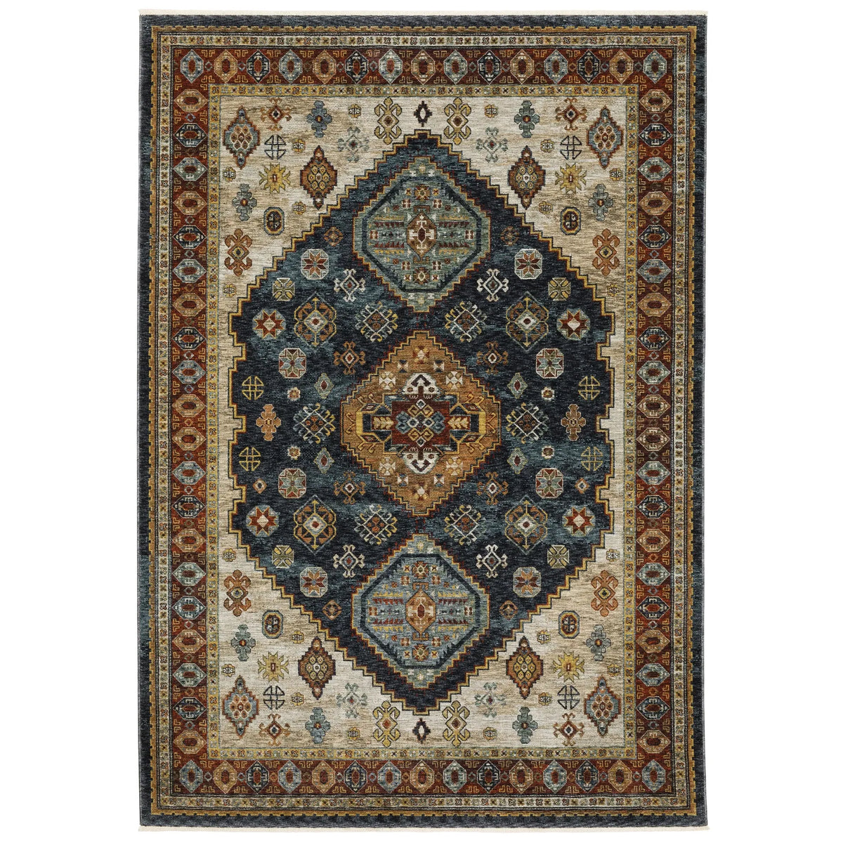 Oriental Weavers Sphinx Aberdeen 005W1 Blue/ Multi Rugs - main flat
