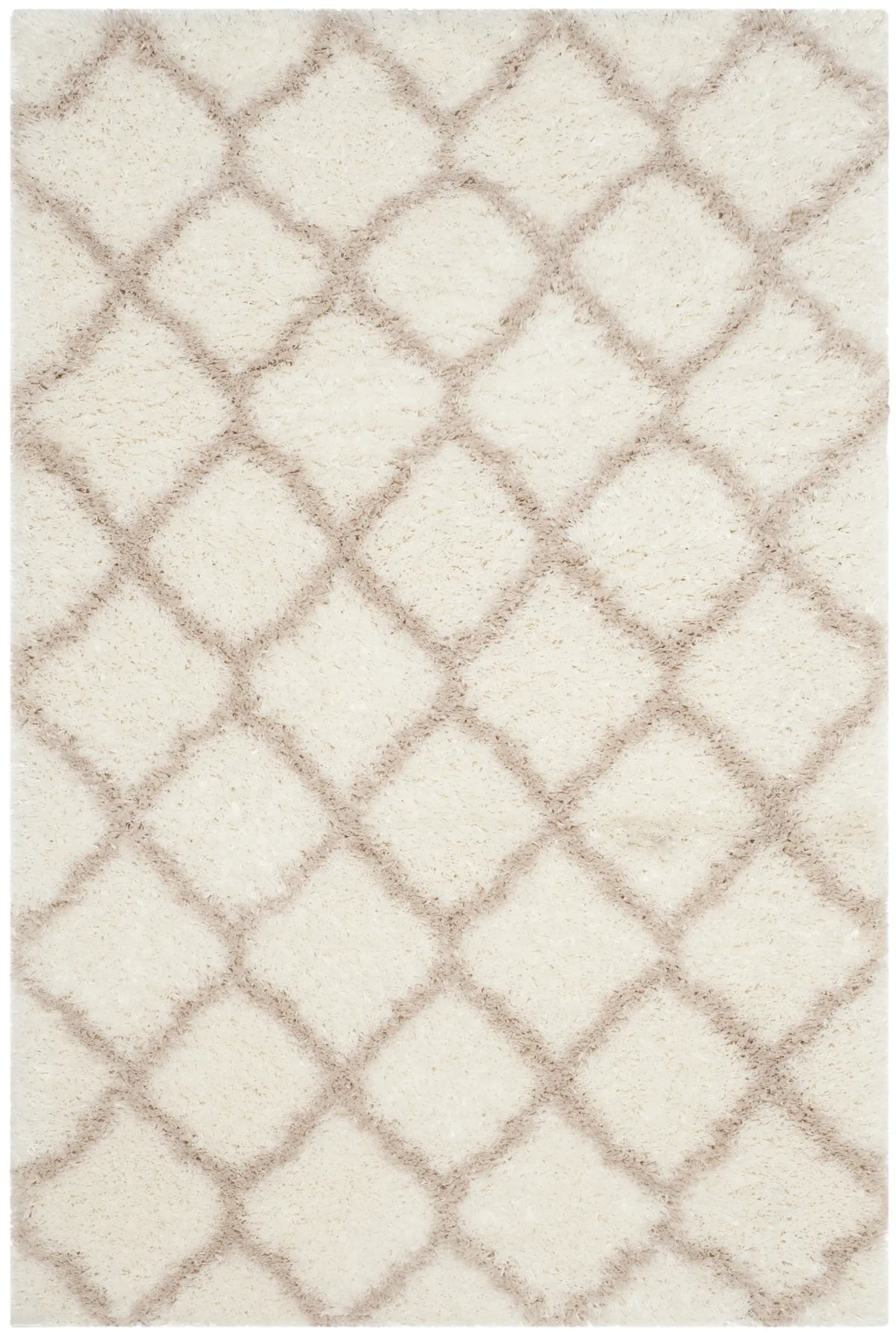 Safavieh Indie Shag 3'-0" x 5'-0" Rug in Ivory / Mushroom