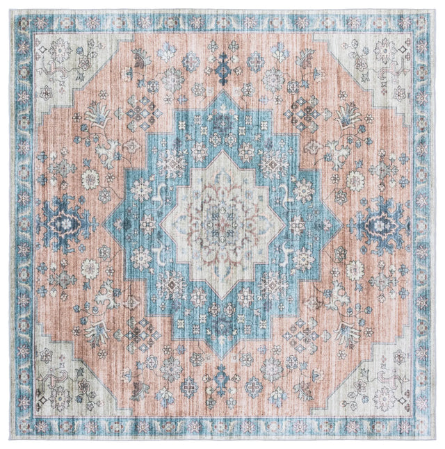 Safavieh Arizona 6'-0" x 6'-0" Rug in Light Brown / Teal