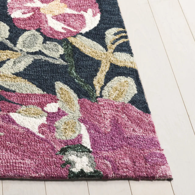 Safavieh Jardin 2'-3" x 8'-0" Rug in Navy / Pink